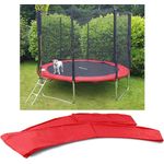 244cm Trampolin Sprungfedern Schutz Abdeckung Rot