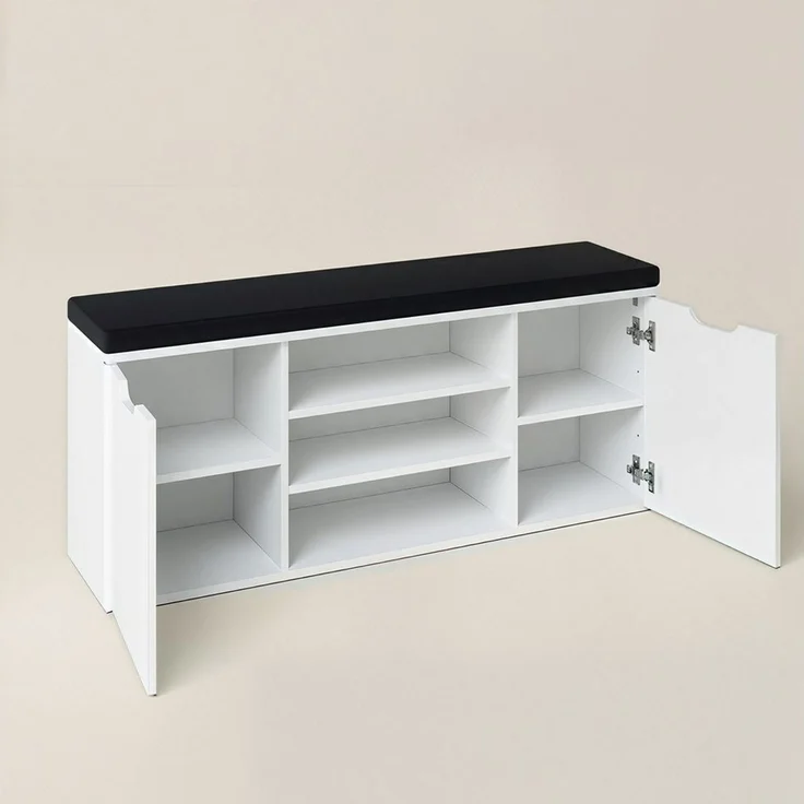 BOXIMO Schuhschrank Schuhschrank mit Sitzfläche PORTA, 103 x 30 x 46 cm (Schuhschrank PORTA mit Sitzbank) – Bild 3