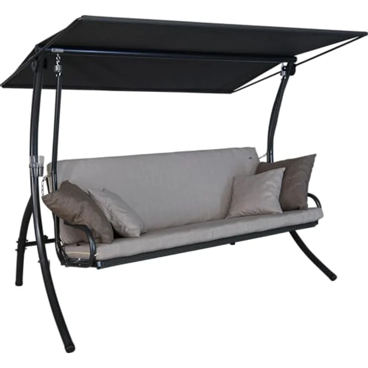 Angerer 'Elegance Smart' Hollywoodschaukel, Stahl / Polyester sand, 210x145x160 cm – Bild 2