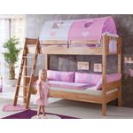Relita 'Stefan' Etagenbett inkl. Stoffset 'Rosa/Weiß' und Matratzen