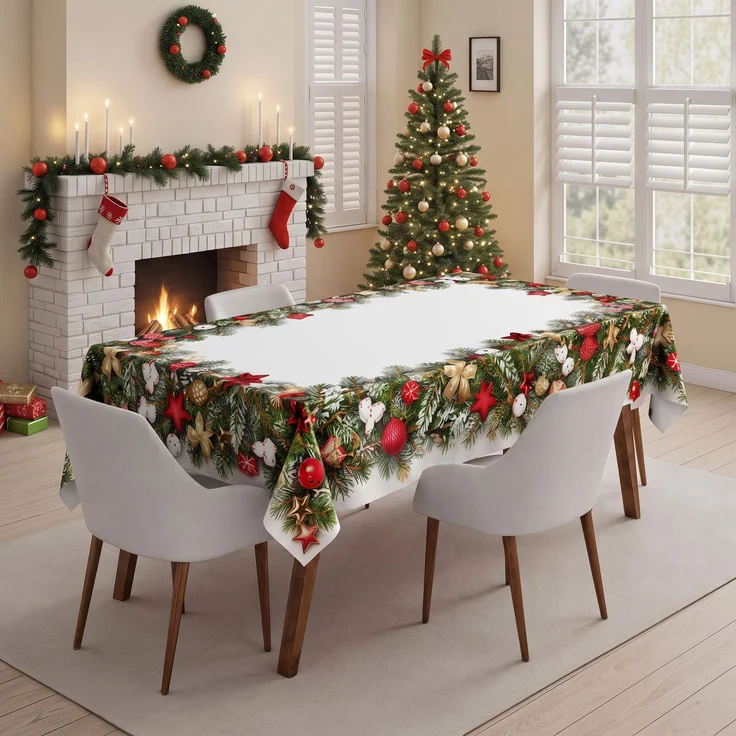 Hermia Concept 'Xmas 1 - Small' Tischdecke, Mehrfarbig, 100 x 160 cm – Bild 1