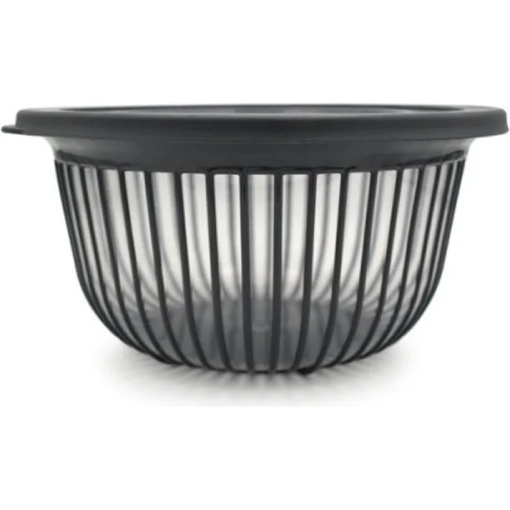 Aufbewahrungsschüssel mit luftdichtem Deckel in Stripe-Design - Anthrazit 1000 ml