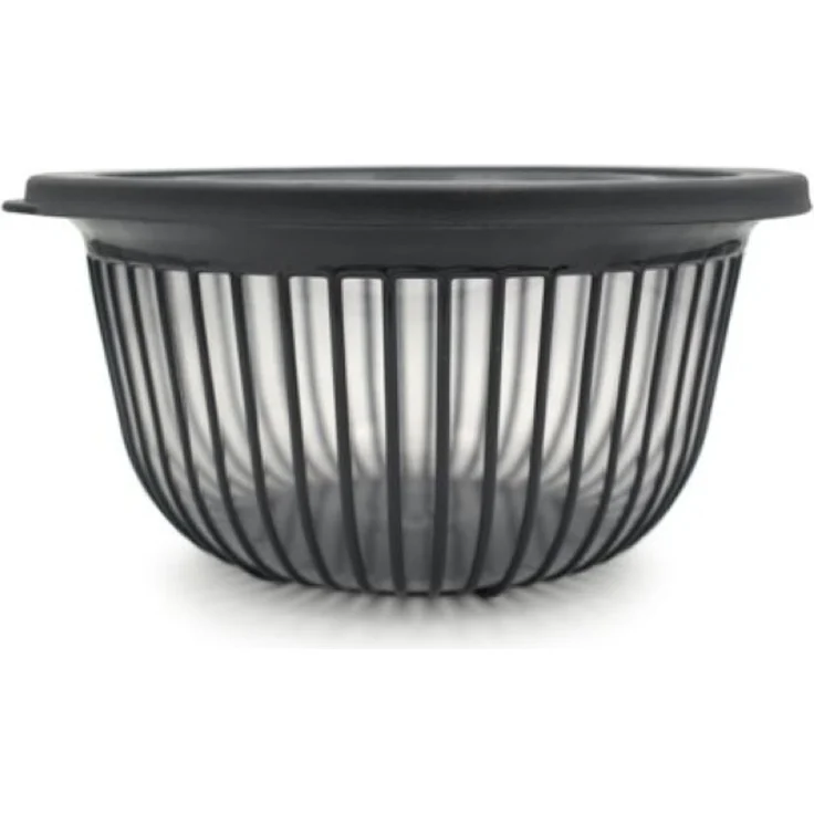 Aufbewahrungsschüssel mit luftdichtem Deckel in Stripe-Design - Anthrazit 1000 ml – Bild 1