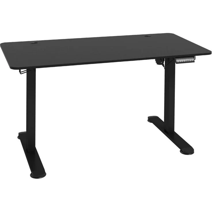 Vinsetto Schreibtisch Höhenverstellbares Stehpult mit 2 Haken, elektrisch (Laptoptisch, 1-St, Computertisch), für Wohnzimmer, Arbeitszimmer, Schwarz – Bild 1