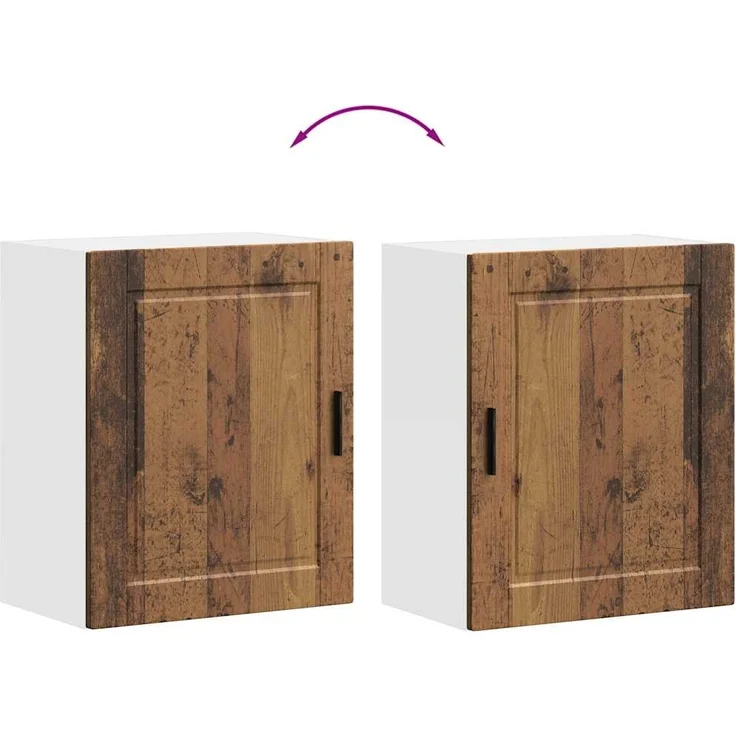 vidaXL Küchen-Hängeschränke 2 Stk. Porto Altholz-Optik Holzwerkstoff 854054 – Bild 9