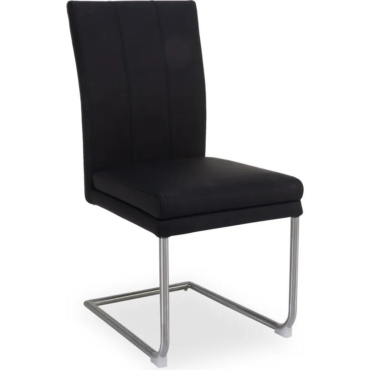 Freischwinger HARPER DARNA BHT 61x95x48 cm schwarz Polsterstuhl Esszimmerstuhl Schwingstuhl