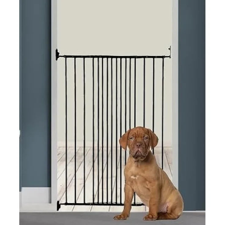 Bettacare Extra Hohes Schraubmontierte Haustier Safety Gitter, 62.5cm - 106.8cm, Schwarz, 103.5cm Hoch, Hundetreppe, Sicherheitsbarriere – Bild 3