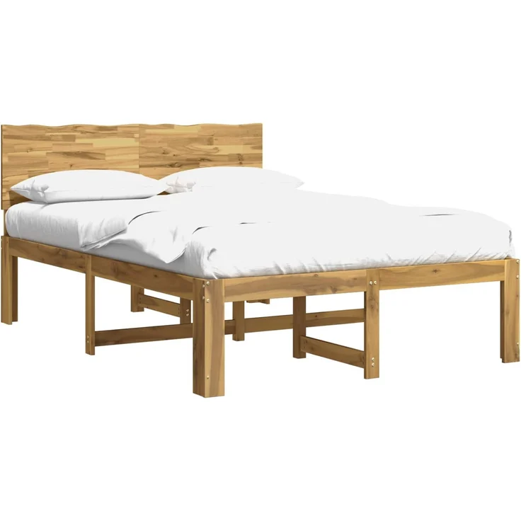 vidaXL Doppelbettgestell mit Kopfteil ROSTOCK Weiß 160 x 200 cm 3405454 – Bild 2