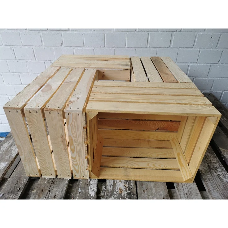 Holzkisten Weinkisten Obstkisten Couchtisch Regal Neu 50 x 40 x 30 cm im 4er SET – Bild 1