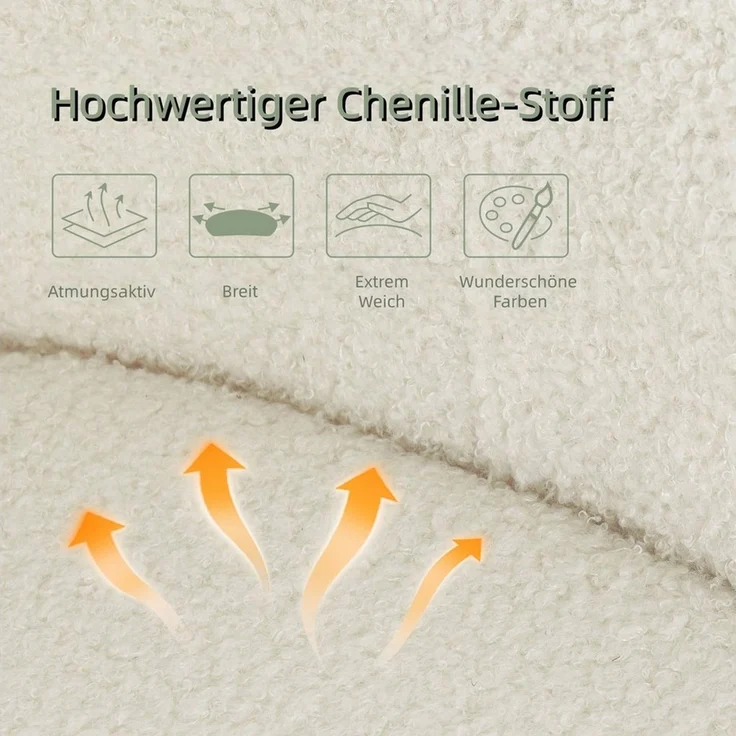 IWMH Bürostuhl Schreibtischstuhl mit Armlehnen, Höhenverstellbar Drehstuhl, Stuhl für Schminktisch, Homeoffice – Bild 2