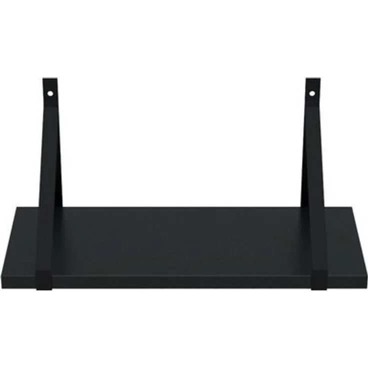 AKKE Wandregal, Hängeregal GINO modern mit schwarzen Befestigungen 2mm PVC LOFT – Bild 4