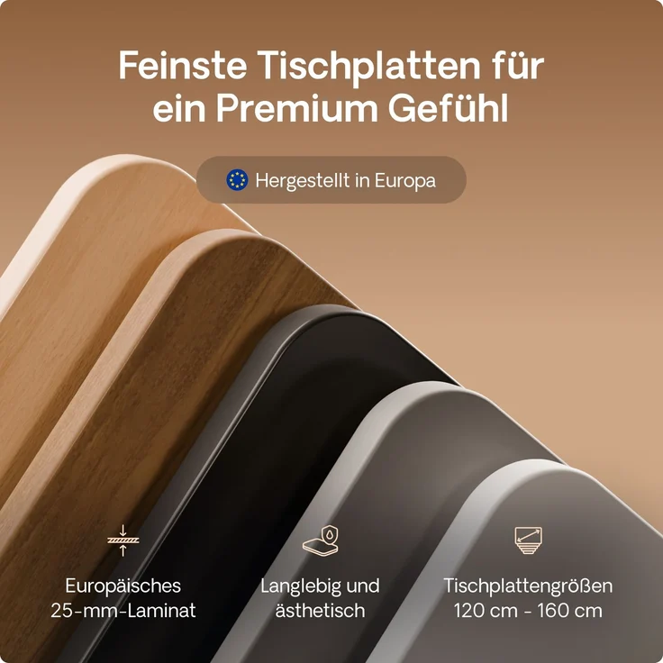Desktronic HomeOne Elektrisch höhenverstellbarer Schreibtisch 140x70cm Grau/Eiche mit Memory-Funktion, Anti-Kollisions Technologie, USB-A und USB-C-Ladeanschlüssen – Bild 8