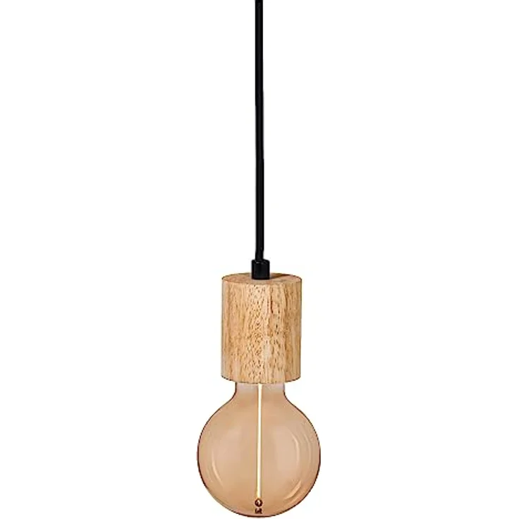 LEDVANCE Vintage 1906 Cylinder Hängeleuchte, Holz, stilvolle Pendelleuchte im Retro-Design – Bild 4