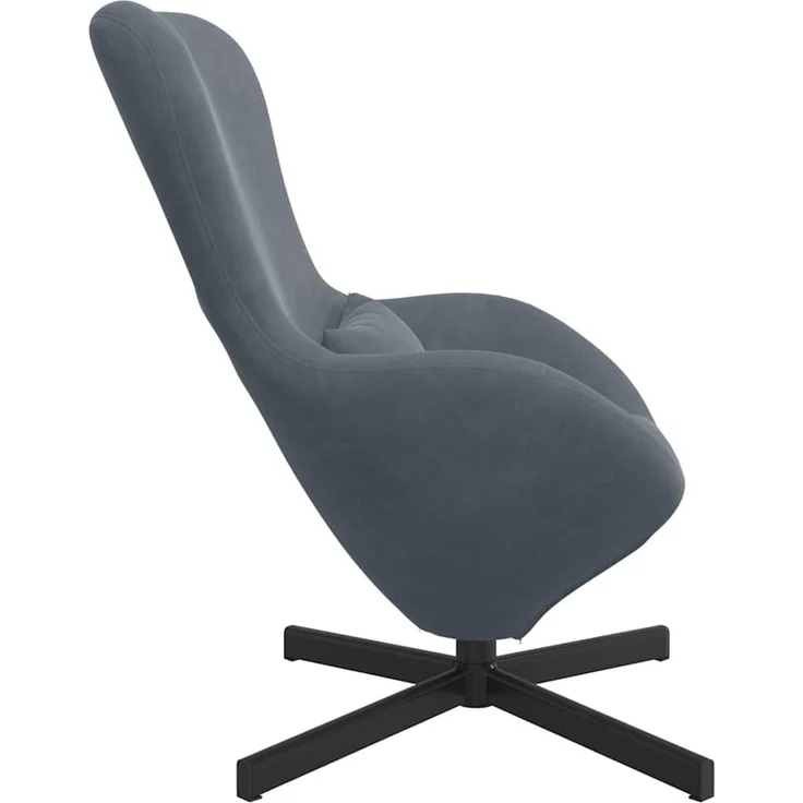 vidaXL Eiersessel Dunkelgrau 63 x 73 x 90 cm Samt 42002757 – Bild 4