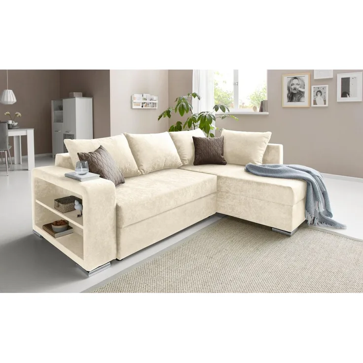 COLLECTION AB Ecksofa John L-Form, inklusive Bettfunktion und Bettkasten