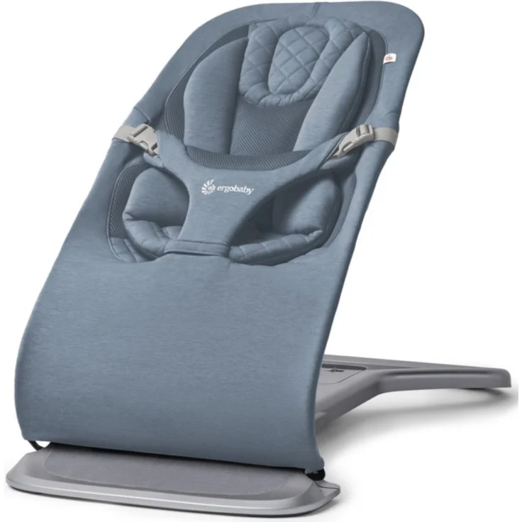 Ergobaby Evolve Bouncer Babywippe für Neugeborene Oxford Blue – Bild 5