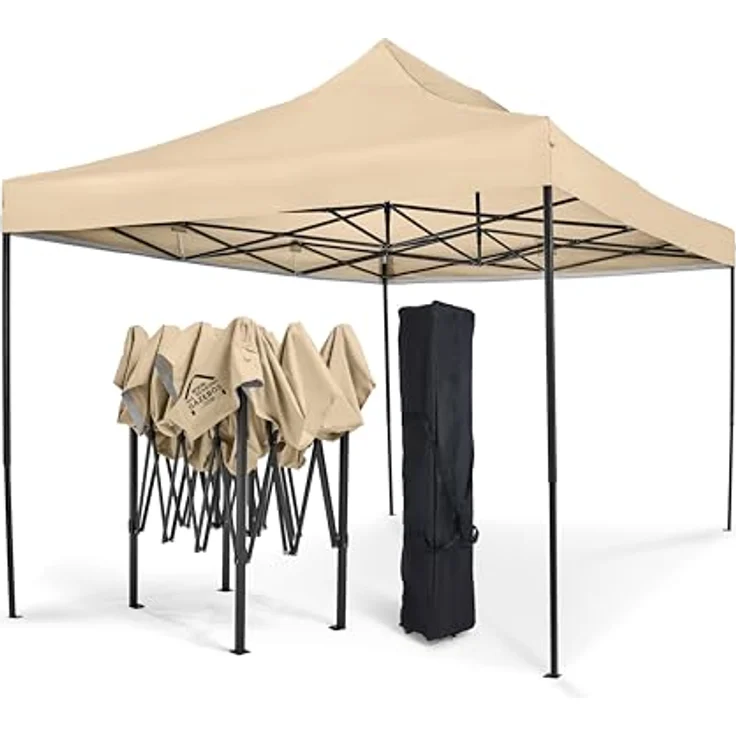All Seasons Gazebos 3x4. 5m vollständig wasserdichtes Faltpavillon - Beige – Bild 6