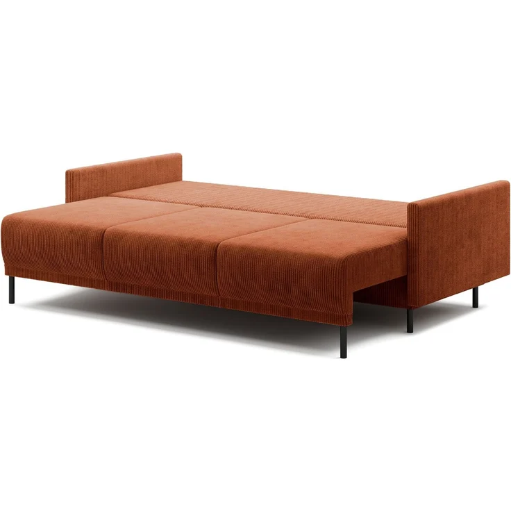 Selsey 'Hamiel' 3-Sitzer Sofa mit Schlaffunktion und Bettkasten, Cord, Kupferrot – Bild 4