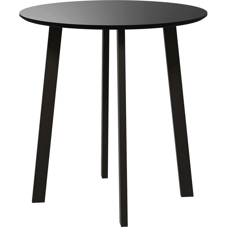HOMCOM Esstisch 72x72 cm Runder Küchentisch für 2 Personen moderner Esszimmertisch mit abgeschrägten Beinen, Tisch für Küche, Esszimmer und Wohnzimmer Schwarz – Bild 5