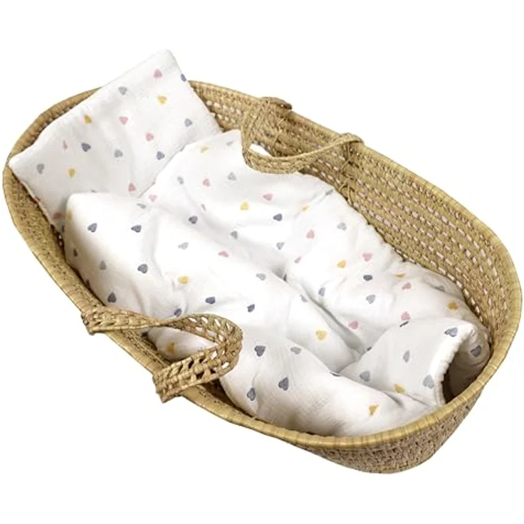 Babydecke BabyLux Babydecke Musselin Kinderwagendecke Kuscheldecke 75x60cm MPM, BabyLux, D4 Bunte Herzen MPM – Bild 4