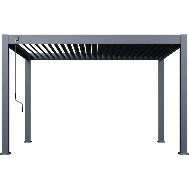 Weide Deluxe Plus Pergola Voll-Aluminium 3x4m mit Lamellendach freistehend anthrazit – Bild 2
