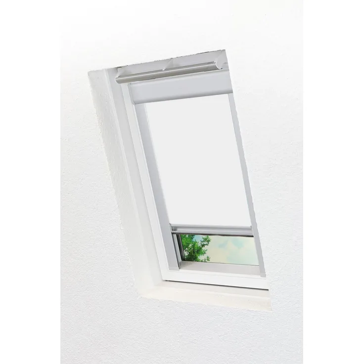 Lysel - Qualitätsdachfensterrollo abdunkelnd reinweiß Rollo geeignet für Velux Dachfenster MK06, 306, (B x H) 61.30cm x 99.50cm in weiß/reinweiß