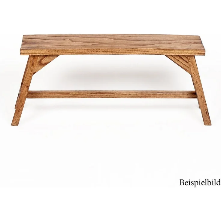 LebensWohnArt Sitzbank Massivholz Bank API Geflammt 100cm Albasia Handarbeit Sitzbank – Bild 2
