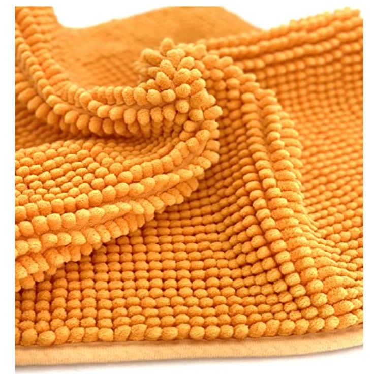 heimtexland Badematte Badvorleger Chenille Badteppich Duschvorleger, rutschhemmend beschichtet, Fußbodenheizung geeignet, fußbodenheizungsgeeignet, saugstark, schnell trocknend, strapazierfähig, rutschfest, Polyester, rechteckig, 45x50 cm, Hochflor, su... – Bild 6