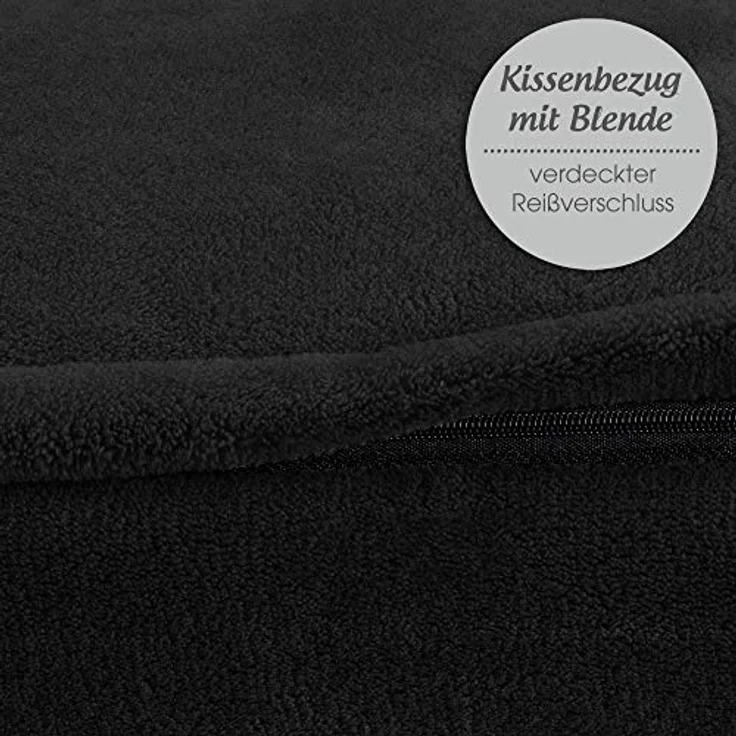 CelinaTex Kissenbezüge Comfortable Kissenbezüge Kissenhüllen 2er Set 40x80 cm schwarz – Bild 5