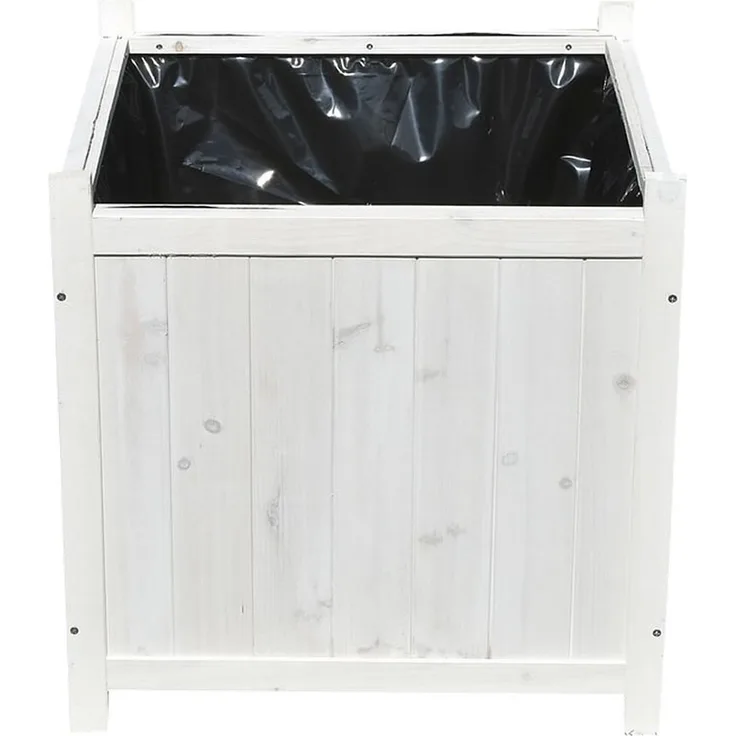 50x50 Blumenkübel Pflanzkasten Blumentrog Blumentopf Blumenkübel Übertopf weiß