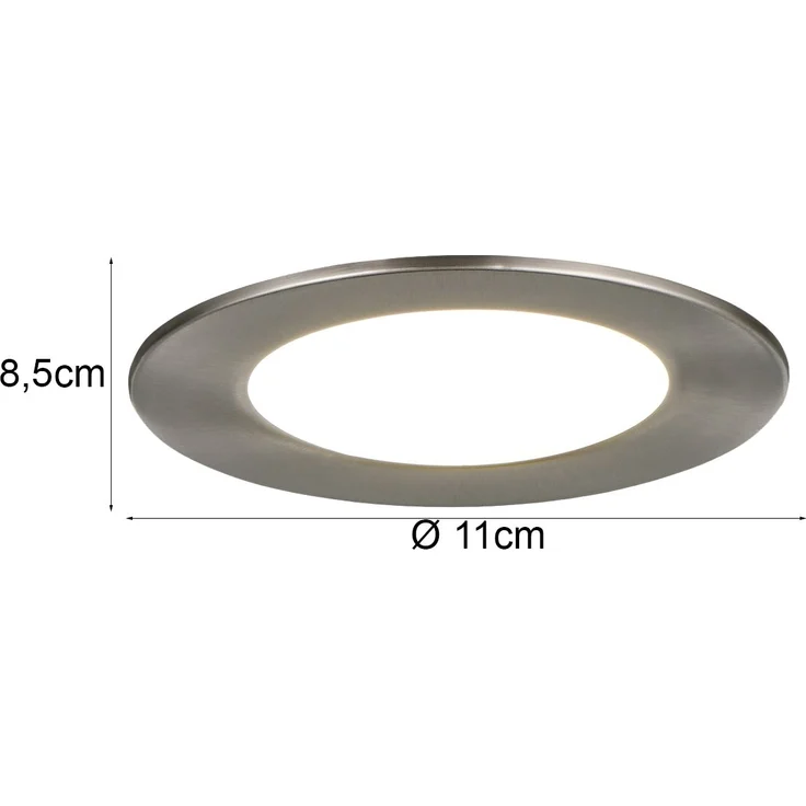 LED Einbaustrahler 230V 3er Set dimmbar, 3 Lichtfarben für Badezimmer, Ø 11cm – Bild 3