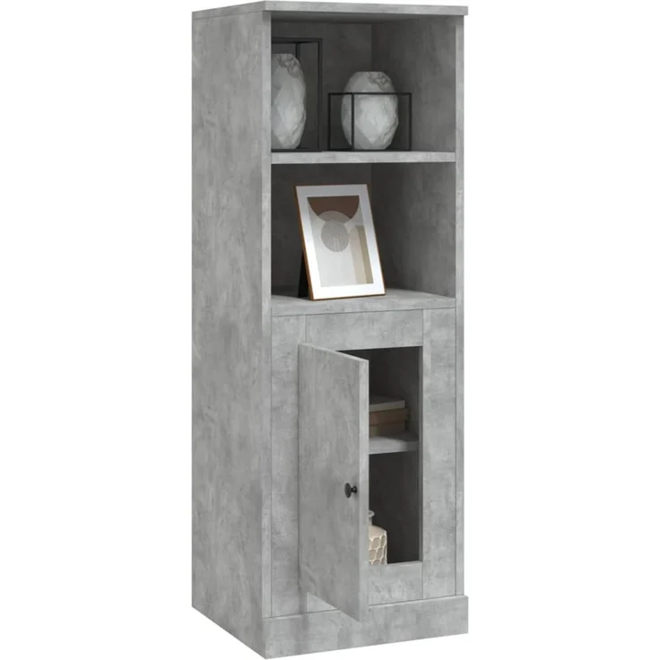 Highboard, BuffetSchrank, Büroschrank Betongrau 36 x 35,5 x 103,5 cm Holzwerkstoff – Bild 5