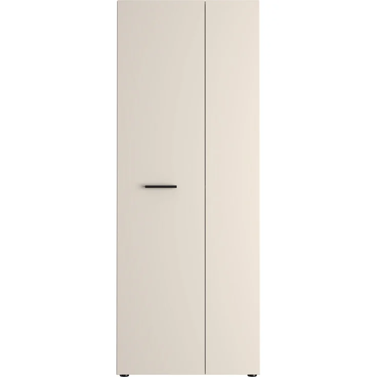 Forte NET306 Schuhschrank 70, moderner Flurschrank, 2-türig, 5 Regalböden, Flur, Diele, Abstellraum, Holzwerkstoff, Kaschmir|Beige, 68,7 cm breit x 181,1 cm hoch x 36,5 cm tief – Bild 2