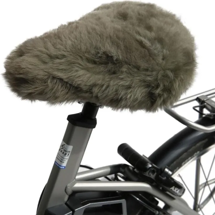 Lammfell Fahrradsattelbezug Camel