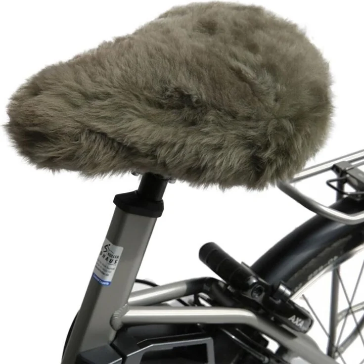 Lammfell Fahrradsattelbezug Camel – Bild 1