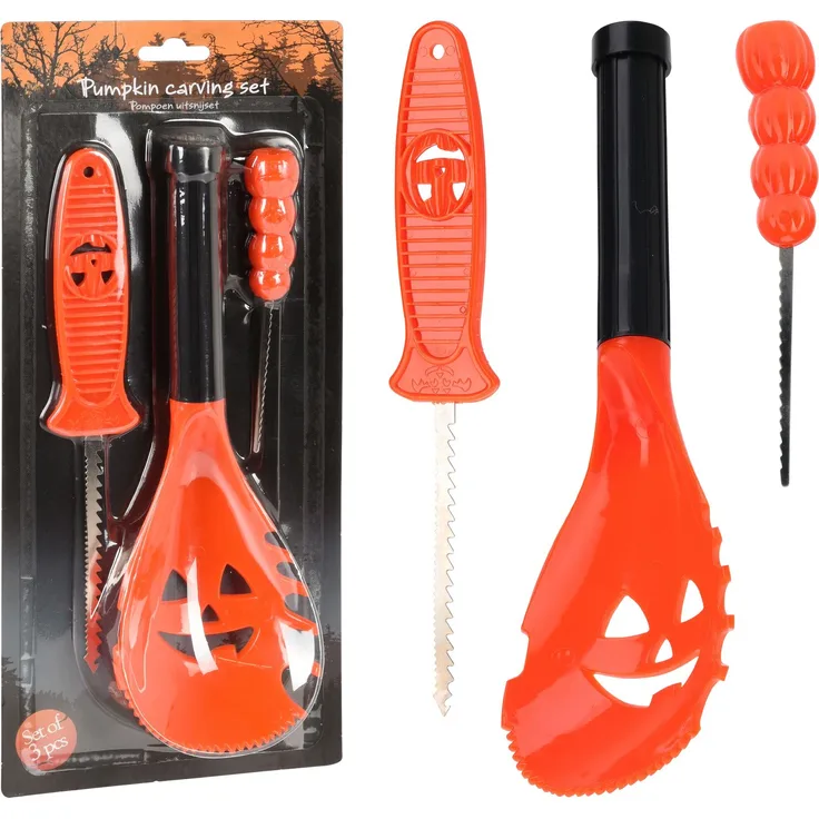 Koopmann Kürbis Schnitzset 3tlg. HALLOWEEN Messer
