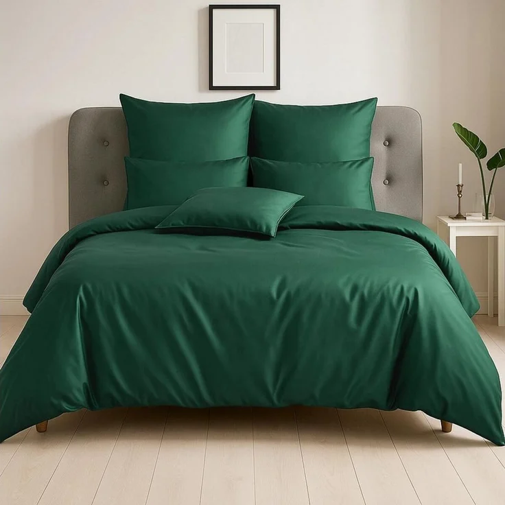 TRAUMSCHLAF Bettwäsche Uni Tencel™ Lyocell, Lyocell, 2 teilig, glatte Oberfläche und super angenehmes weiches Hautgefühl – Bild 1