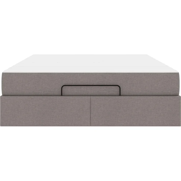 vidaXL Bettgestell mit Matratze mit Matratze 2 pcs Taupe Stoff 3399505 – Bild 5