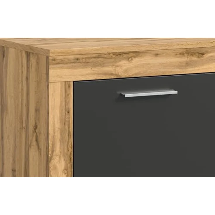 Xonox Lowboard, Grau, Holzwerkstoff, 160x37x40 cm, mit 2 Türen und 2 variablen Einlegeböden, FSC®-zertifiziert – Bild 7