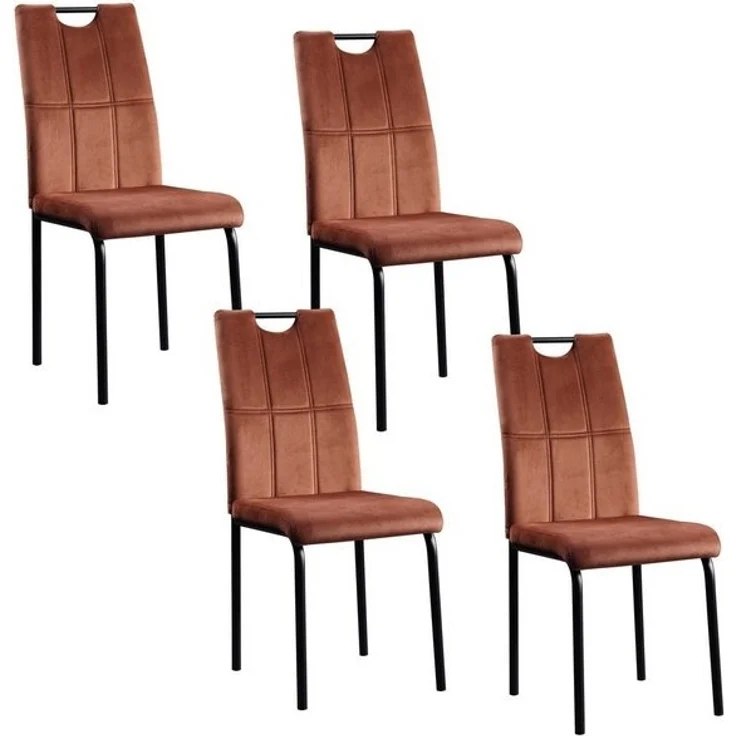 HTI-Living Esszimmerstuhl Stuhl Denton Velvet Braun (Set, 4 St), Esszimmerstuhl Samt – Bild 2