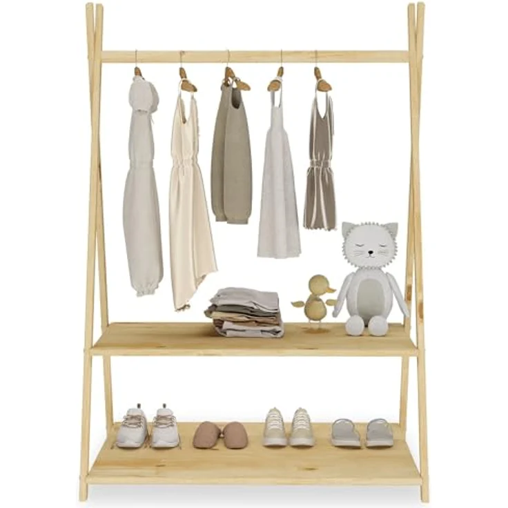 IDIMEX Kinderkleiderschrank DANILO Kindergarderobe freistehend Ablage Tipidesign – Bild 2