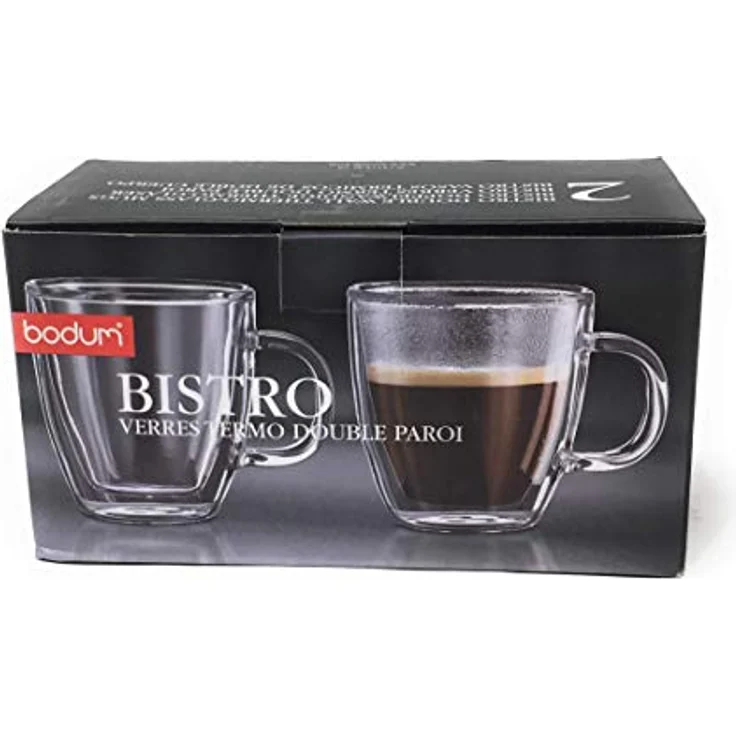 Bodum 10602-10 Bistro 2 Stück Espressotasse, doppelwandig, 0.15 l – Bild 1