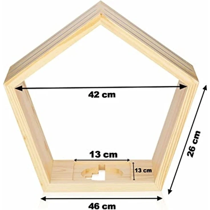 Baby Vivo Regal für Toniebox mit magnetischer Aufbewahrung für über 68 Tonies - Fünfeck – Bild 2