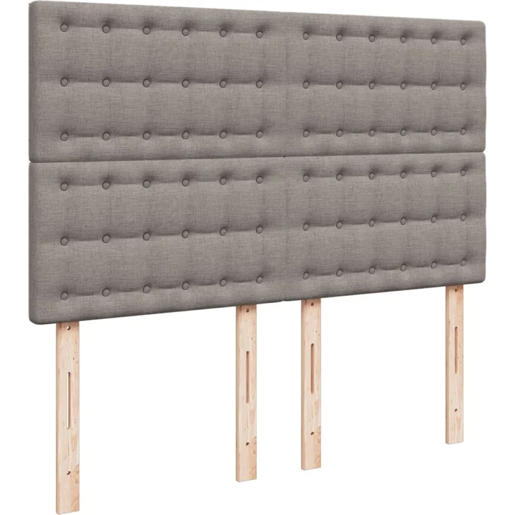 vidaXL Boxspringbett mit Matratze Taupe 160x200 cm Stoff 3293649 – Bild 9