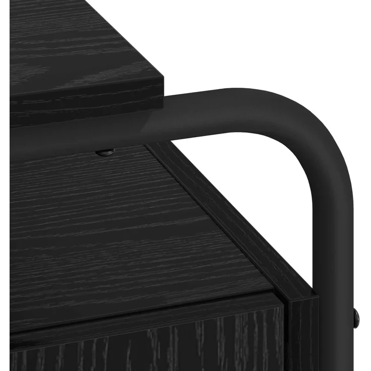 vidaXL Schreibtisch mit Stauraum Schwarz Eichen-Optik 8008038 – Bild 7