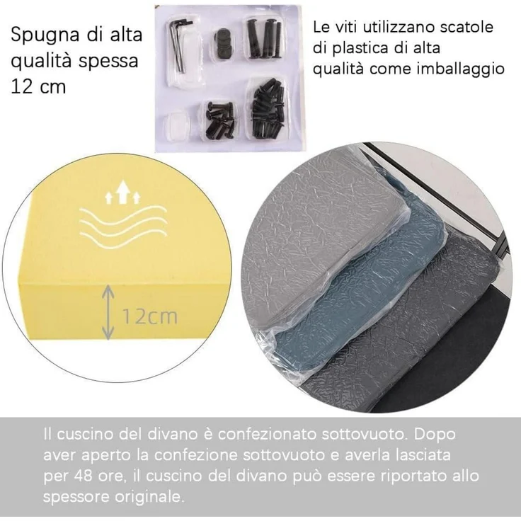 Sessel Polstersessel Cocktailsessel Leinen 1 Sitz Hellgrau – Bild 6