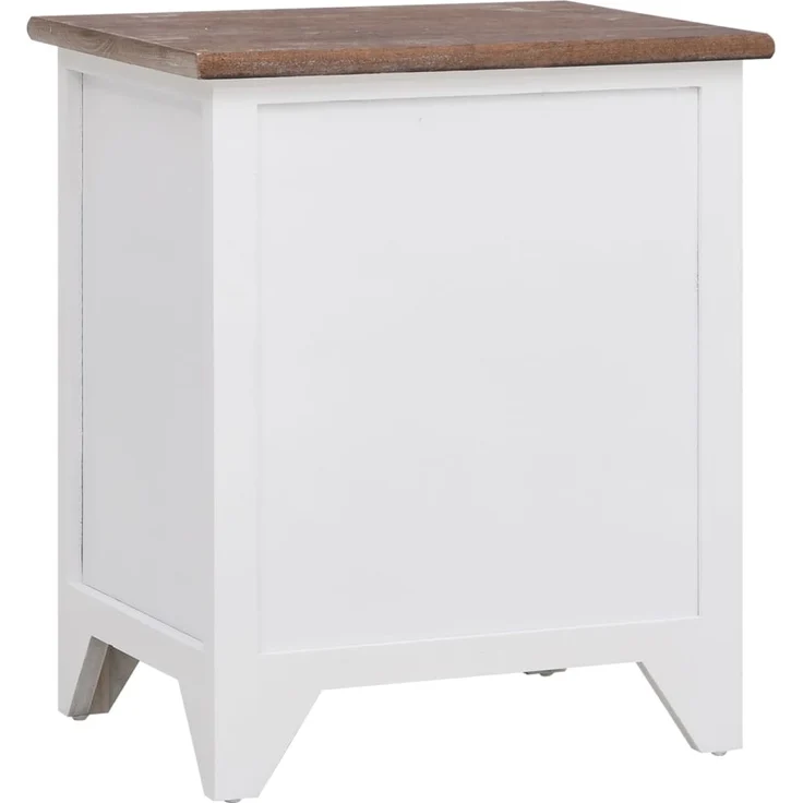 vidaXL Nachttische 2 Stk. mit 2 Schubladen Braun und Weiß 242042 – Bild 6
