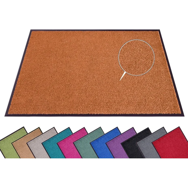 Waschbare Fußmatte Wash & Clean - orange - 40x60x0,7cm – Bild 1