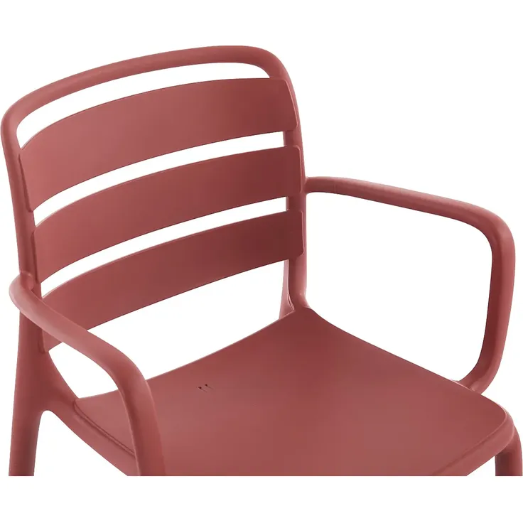 Vente-unique - MOAH Gartenessgruppe Plastik RotWeiß - B 56,5 cm80,5 cm x H 81 cm77 cm x L 60 cm90,5 cm – Bild 7