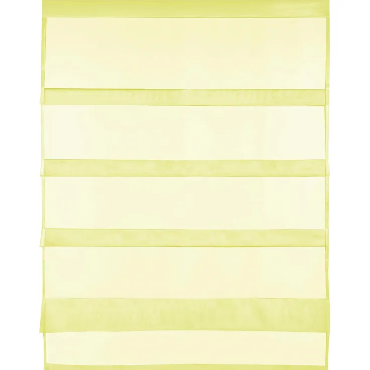 Transparente Bistrogardine Raffoptik mit Stangendurchzug in Voile, schlicht und modern in vielen verschiedenen Farben erhältlich (80 x 110 cm / gelb - zitronengelb)